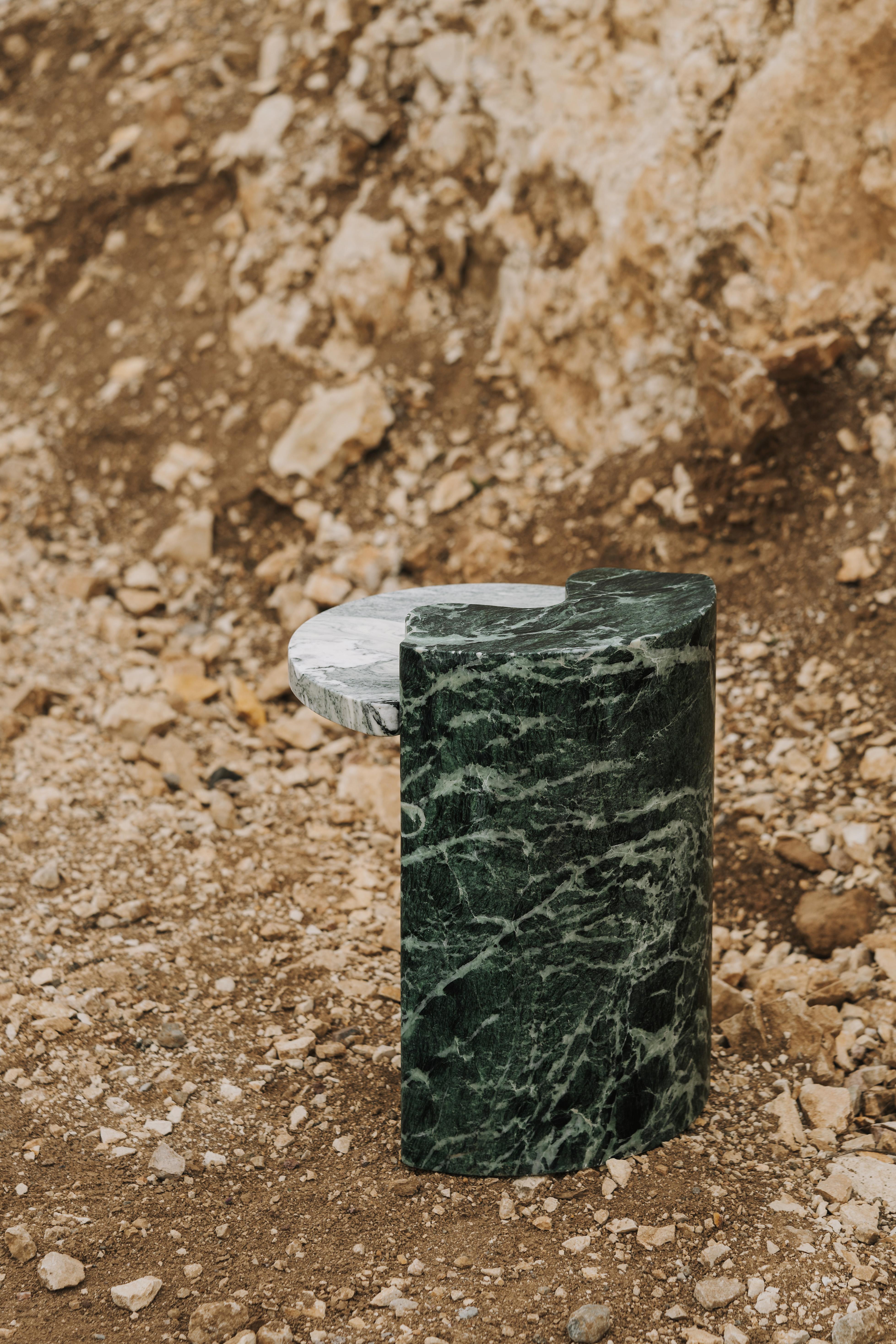Marble Lavanche Side Table by Serafini For Sale