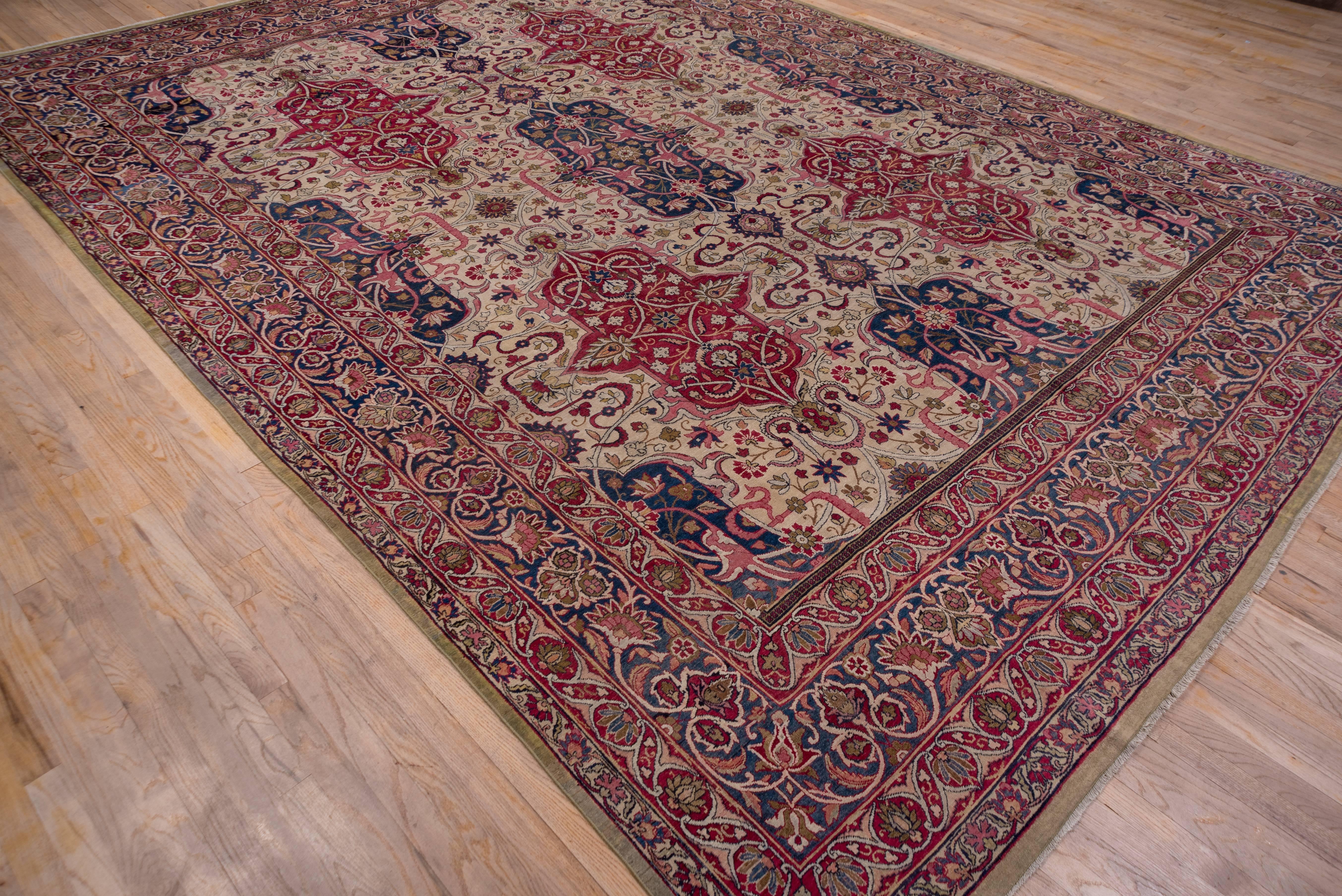 Hand-Knotted Lavar Kerman Carpet, circa 1900 For Sale