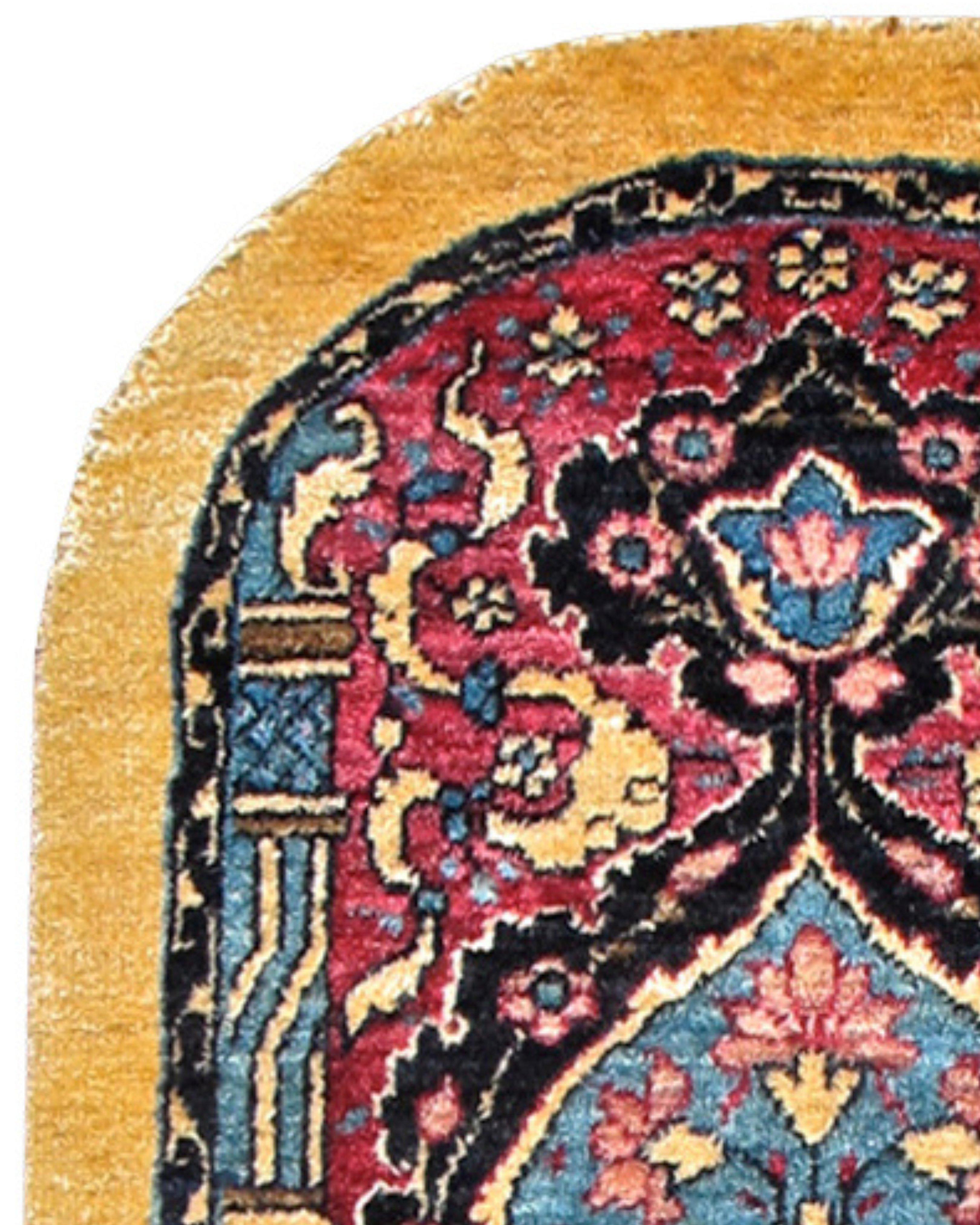 Persian Lavar Kirman Mat, Early 20th Century For Sale