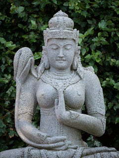 Lavastone Statue of Dewi Sri from Indonesia Original Buddhas