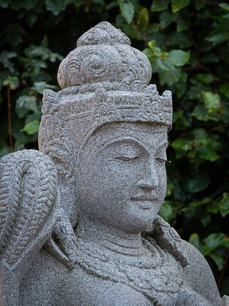 Lavastone Statue of Dewi Sri from Indonesia Original Buddhas For Sale 14