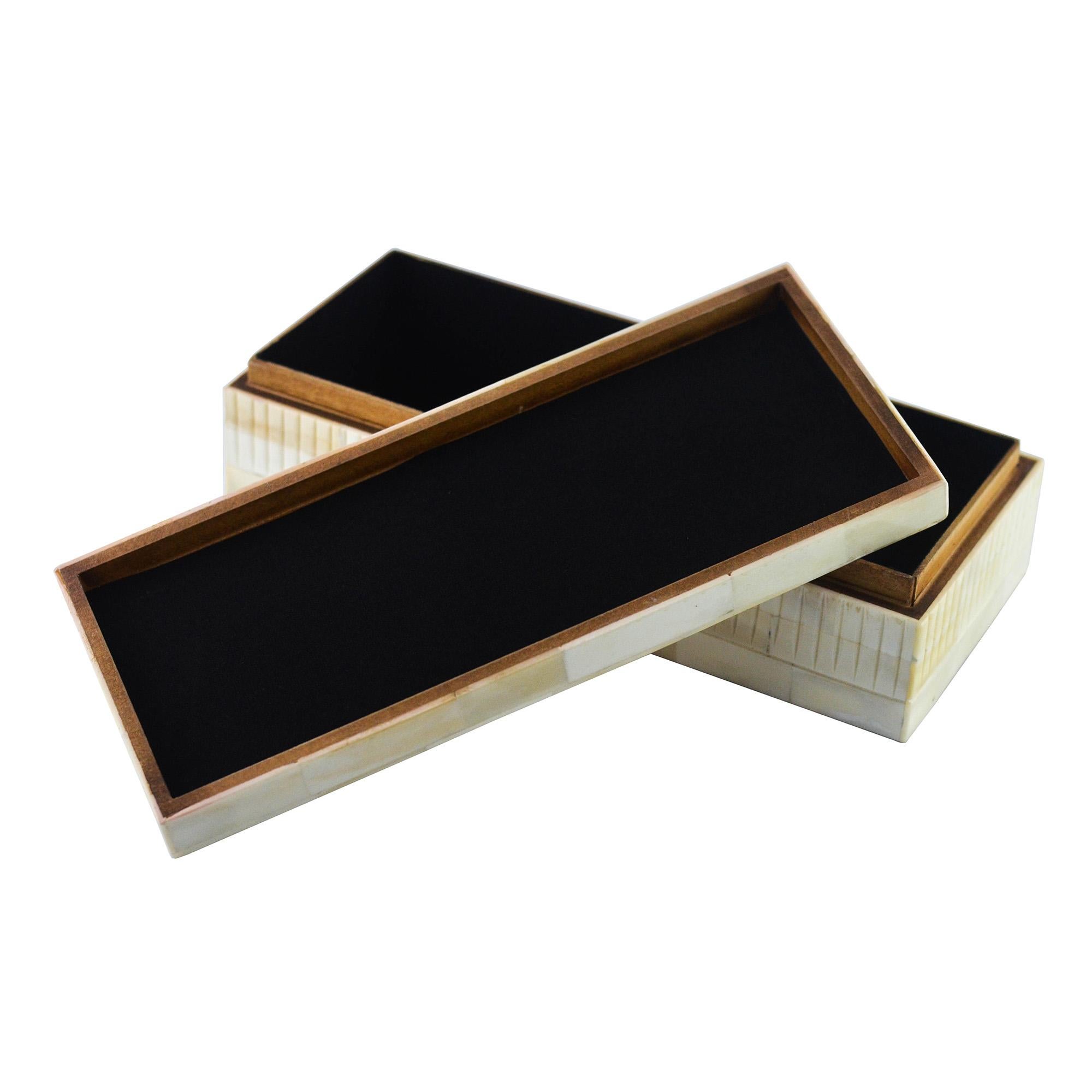 Modern Laveen Box in Natural Bone by CuratedKravet