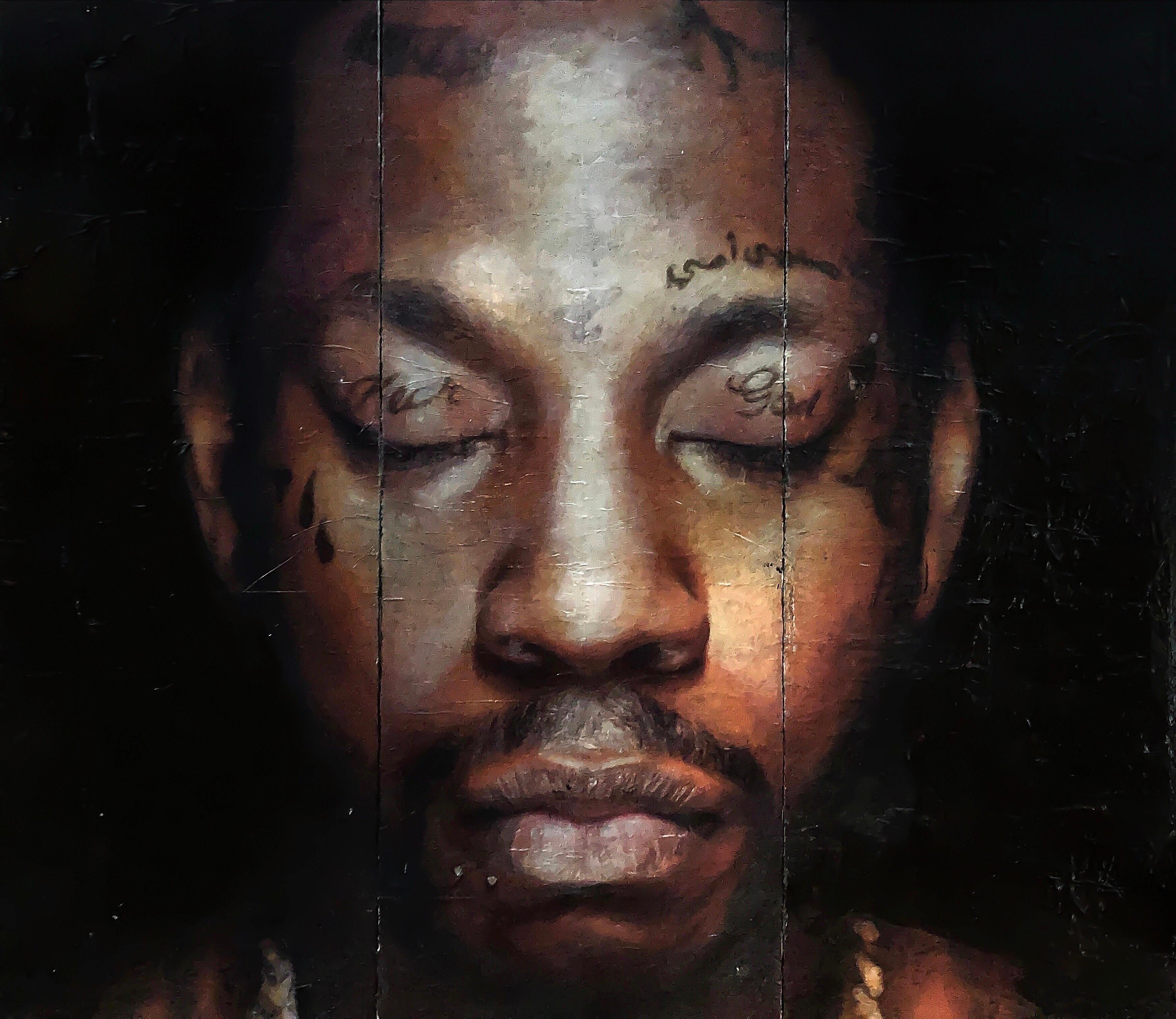 2 Chains, Lil Wayne Tattoos Album  - Painting by Lavely Miller-Kershman 