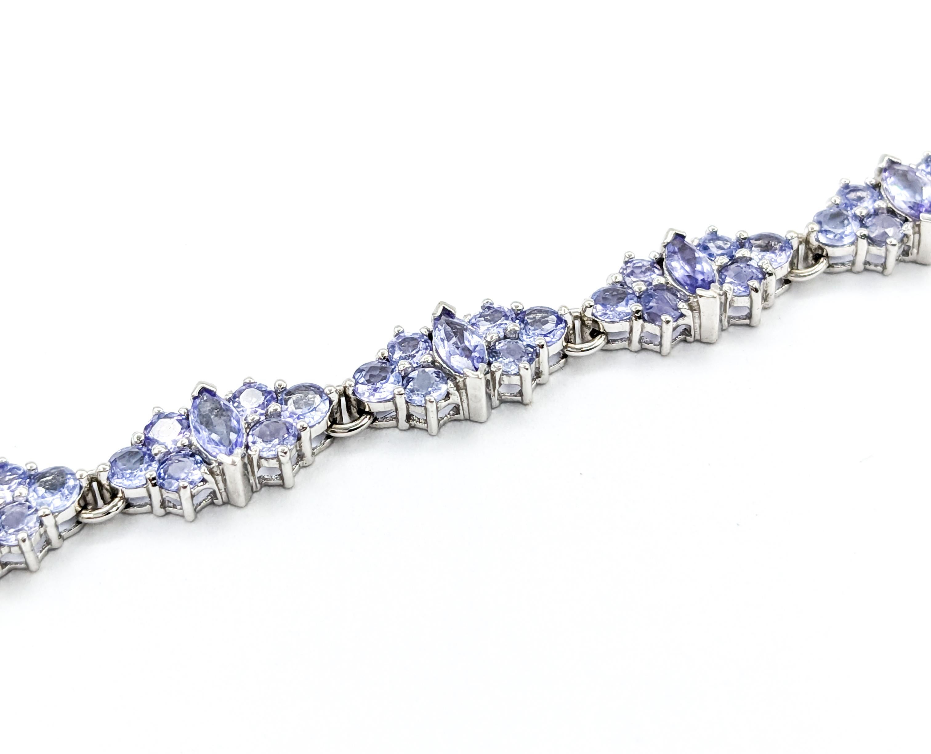 Lavender 8.5ctw Tanzanite Tennis Bracelet in White Gold 1