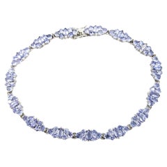 Lavender 8.5ctw Tanzanite Tennis Bracelet in White Gold