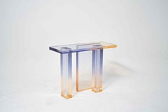 Lavender Amber Gradient Crystal Contemporary Console Table 04 by Saerom Yoon