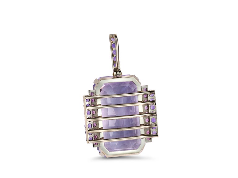 Lavender Amethyst Pendant in 14k Gold In New Condition In Istanbul, TR
