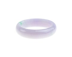 Lavender and Green Jadeite Jade Bangle, Certified Untreated