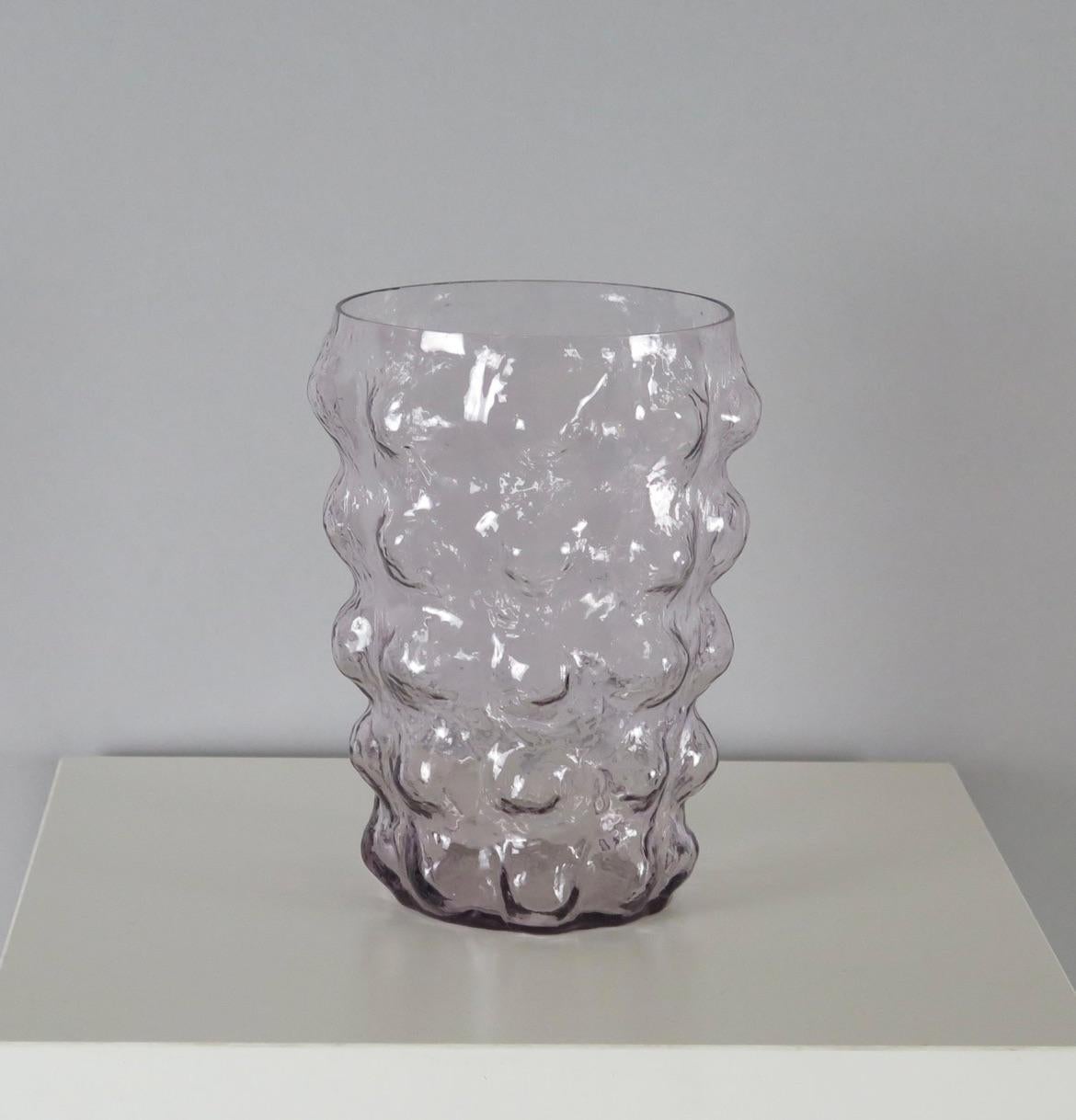 Art Déco Vaso a bolle d'aria Art Deco alla lavanda, Francia in vendita