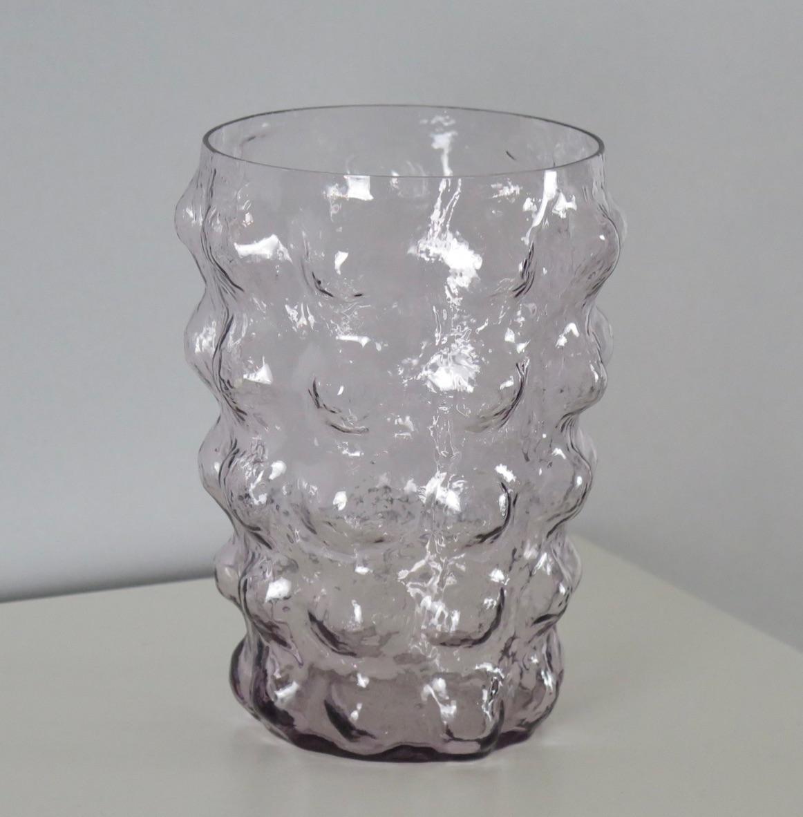 Francese Vaso a bolle d'aria Art Deco alla lavanda, Francia in vendita