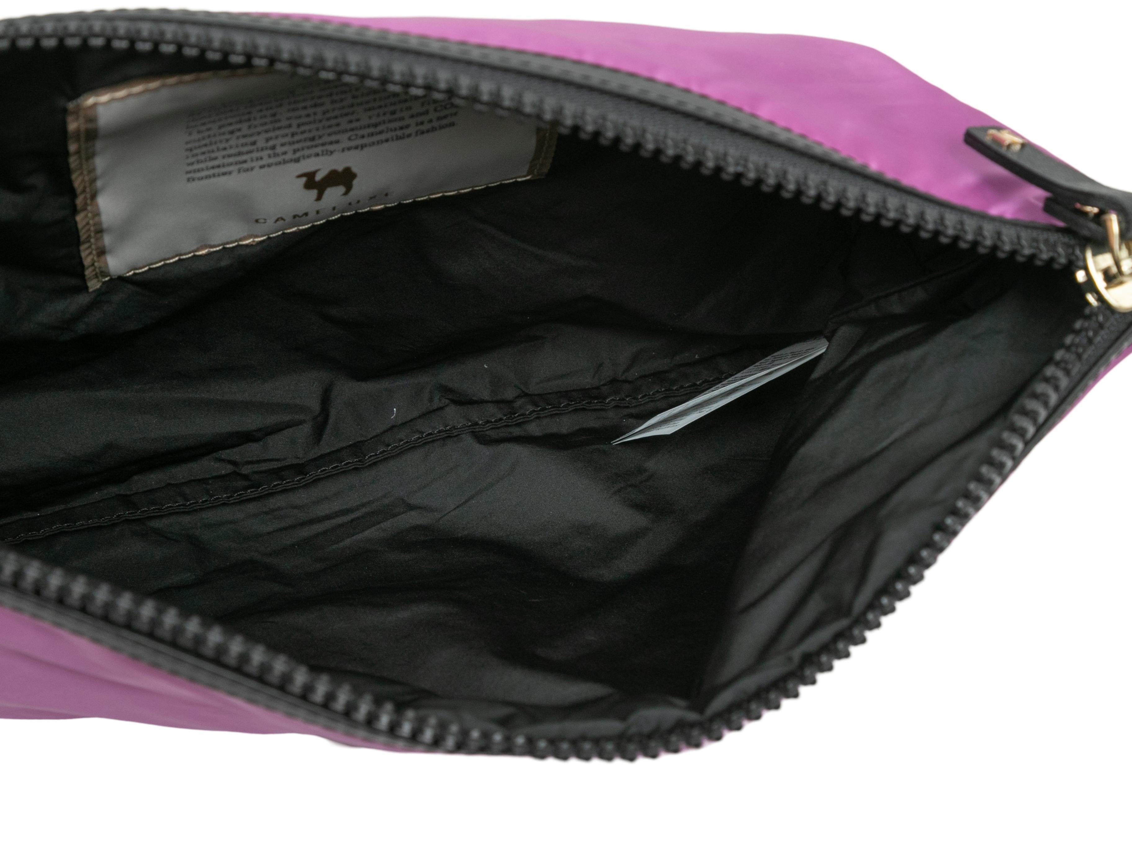 Purple Lavender & Black Max Mara Cameluxe Zip Pouch For Sale