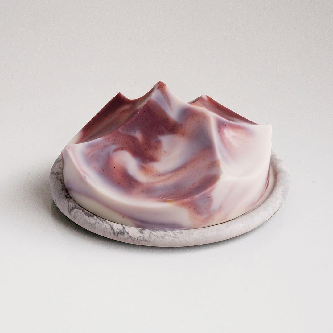 Lavender Creme, Hand-Poured Soap, Erode Series by UMÉ Studio In New Condition For Sale In Oakland, CA
