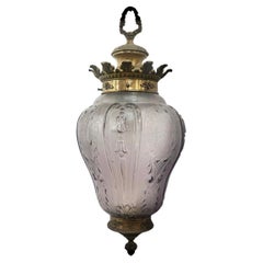 Lavender Glass Lantern