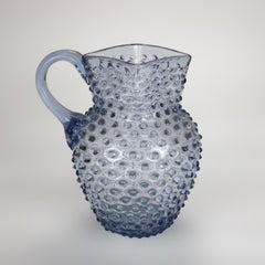 Lavender Hobnail Glass Juice Pitcher c1940