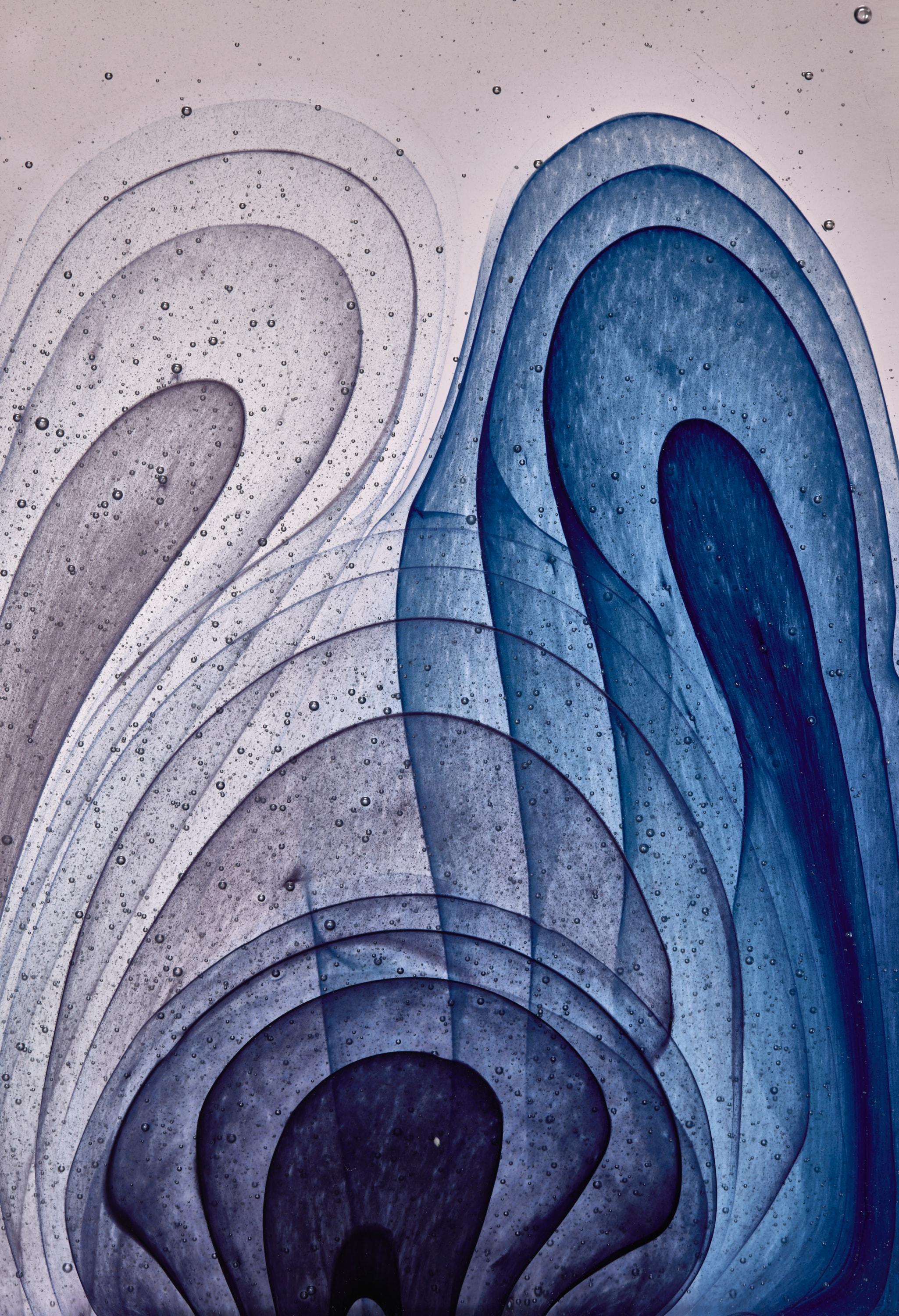 'Lavender Interaction' is a unique cast glass sculpture by the British artist, Helen Restorick.

Having initially studied medicine and genetics, Helen Restorick moved her attention away from science to art, culminating in her studying for her MA in