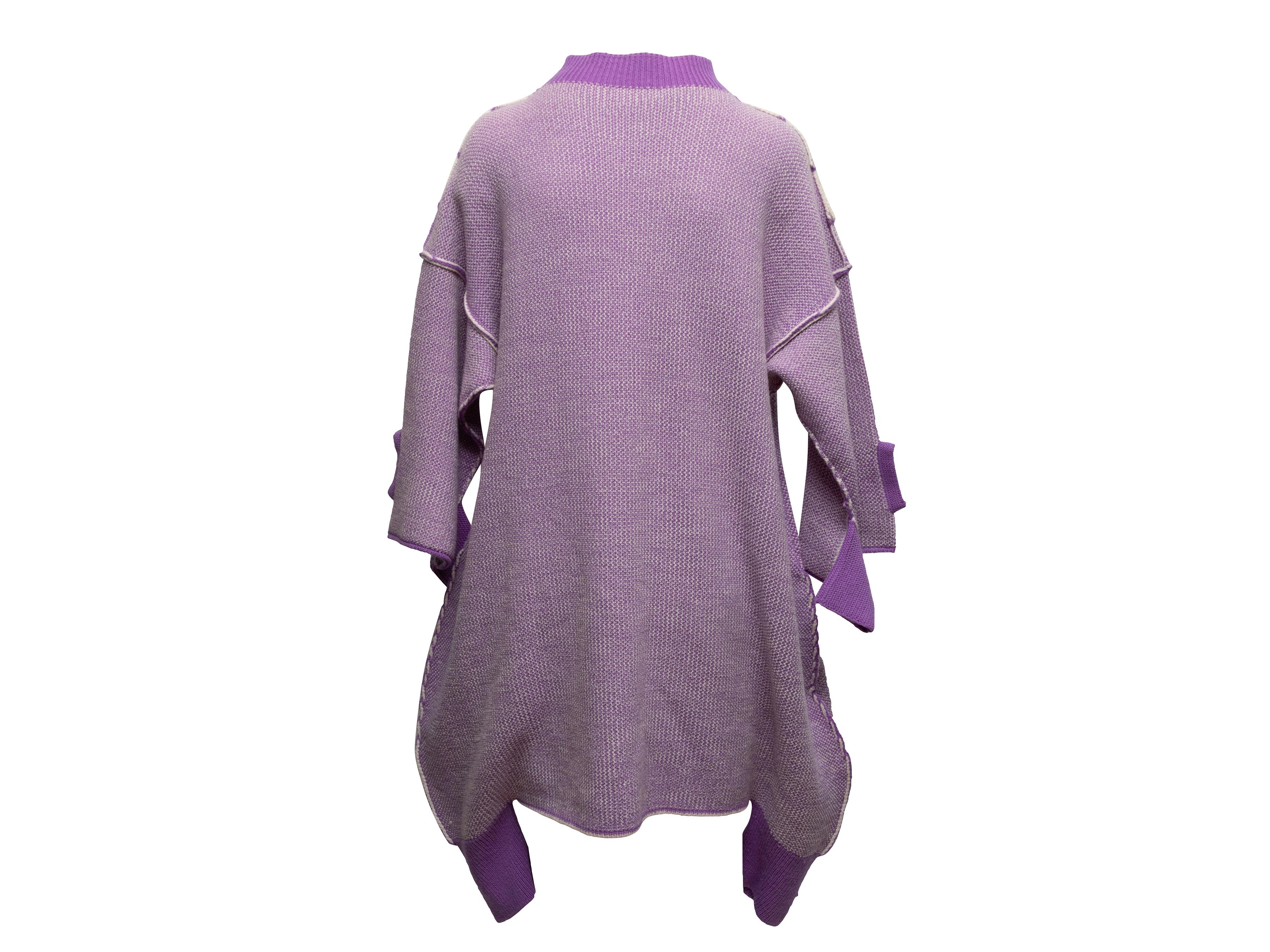 Gris Issey Miyake - Combinaison à manches longues en laine lavande, taille 2 en vente