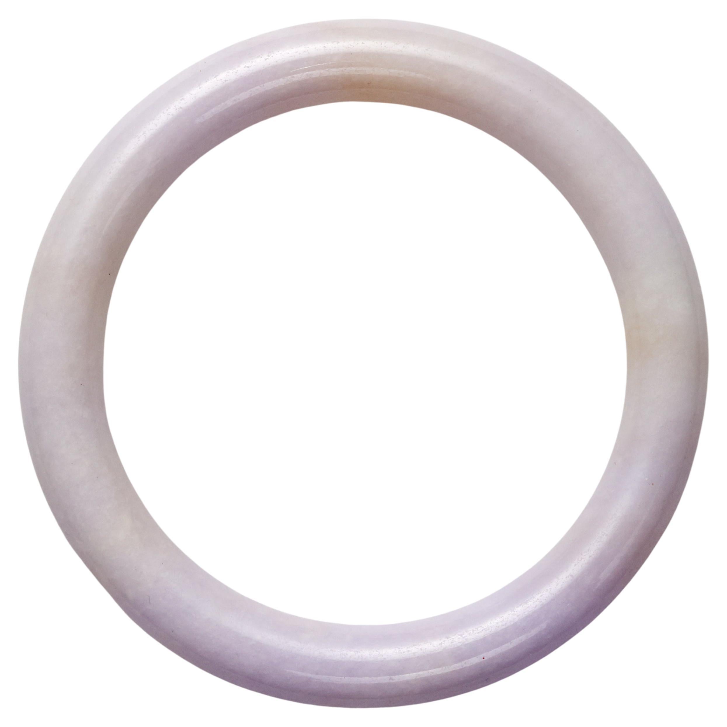 Lavender Jade Bangle Certified Untreated