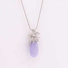 Lavender Jade & Diamond Pin/Pendant