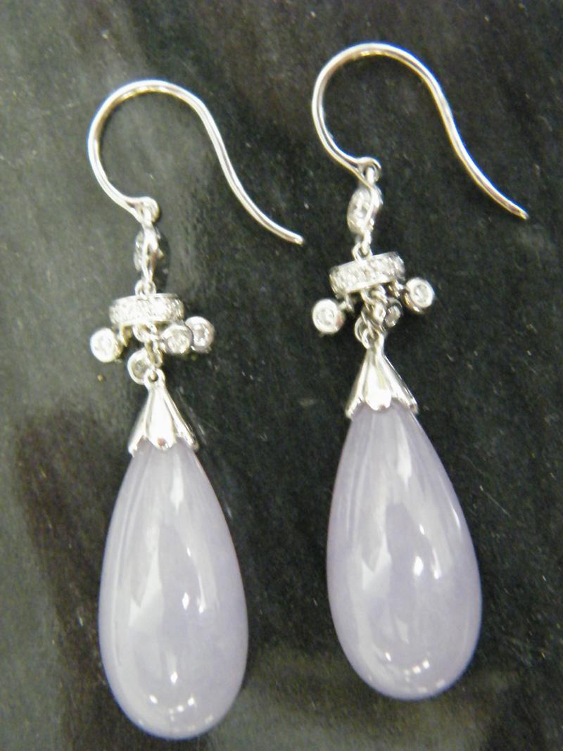 purple jade earrings