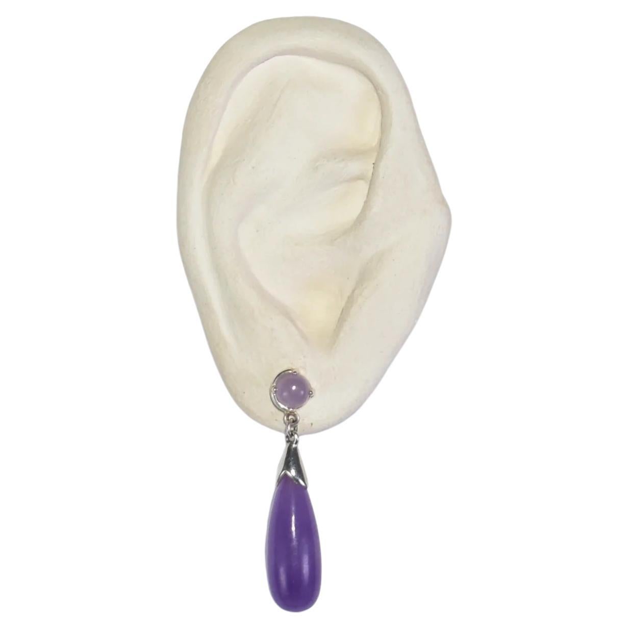 Lavender Jade Earrings