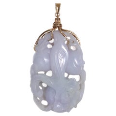 Vintage Lavender Jade Pendant: Wait Until You See the Other Side, Certified Untreated