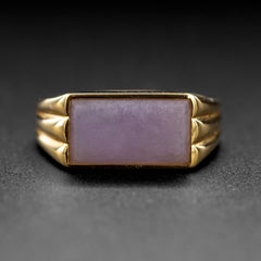 Lavender Jade Ring Certified Untreated Size 7