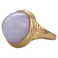 Lavender Jade Ring Midcentury Certified Untreated by Ming's