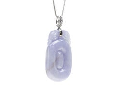 Lavender Jadeite Jade Ancient Gold Coin Pendant, Certified Untreated