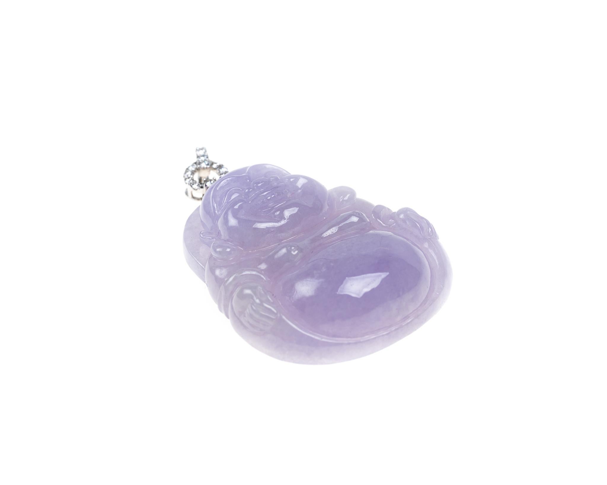 purple jade buddha pendant