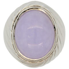 Lavender Jadeite Jade Platinum Cocktail Ring