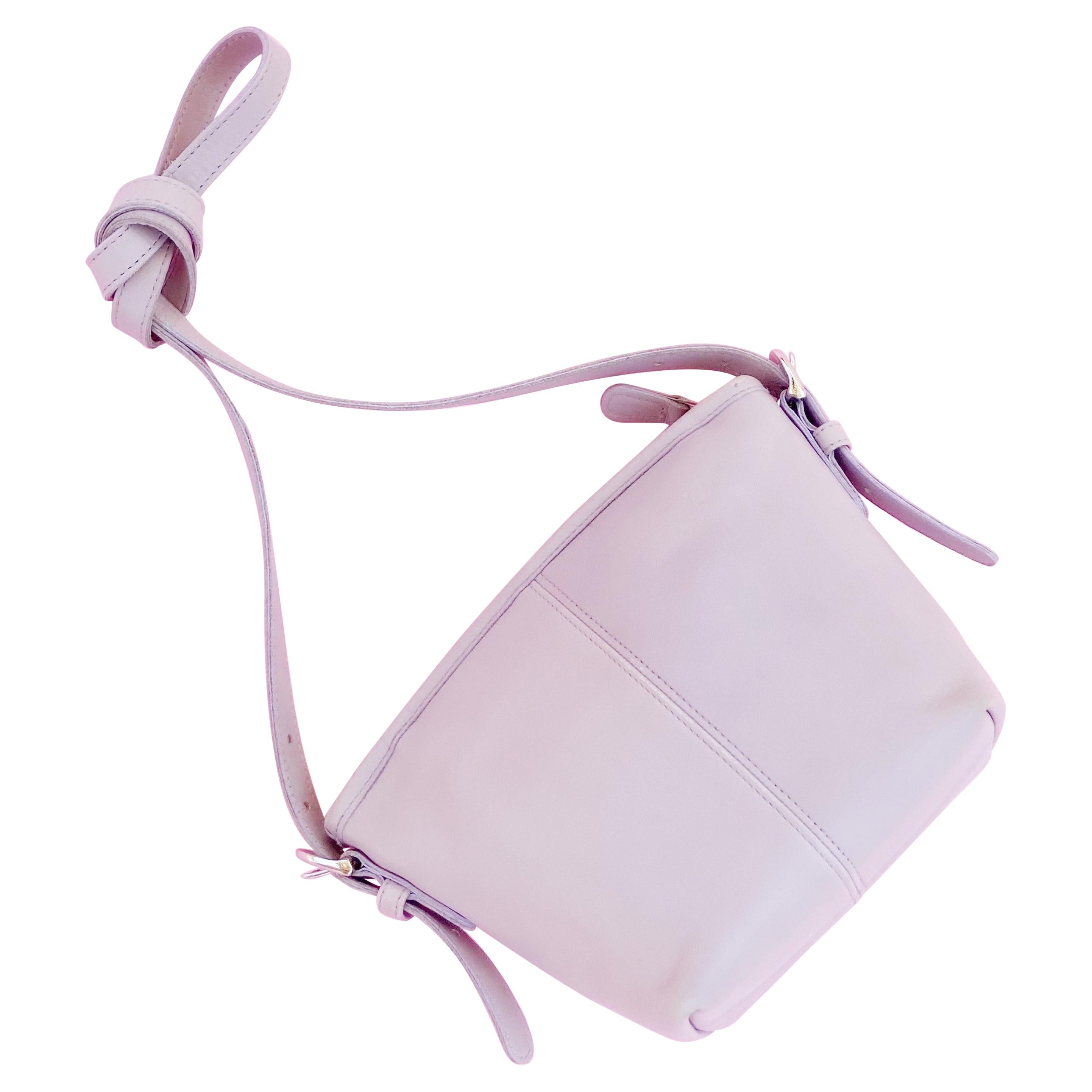 Lavender Leather Crossbody Bag By Coach, 1990s