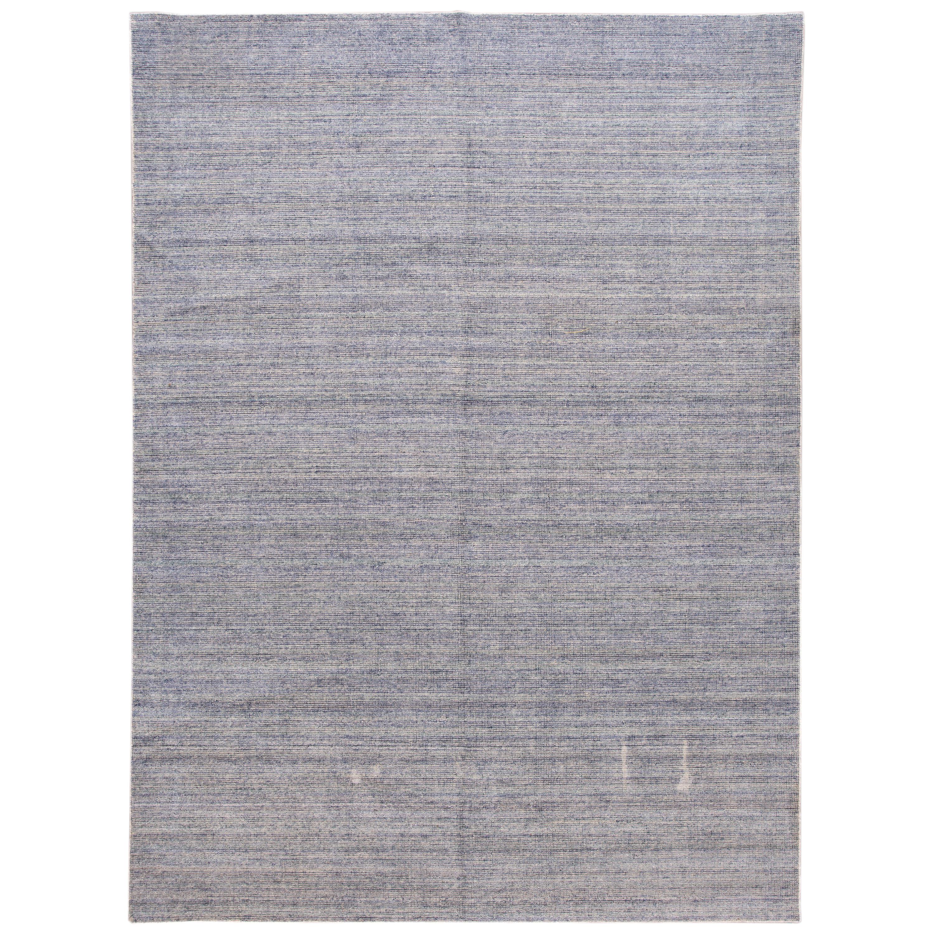 Apadana Lavender Modern Bamboo/Silk Boho Handmade Rug