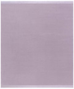 "Lavender" Modern Solid Dark Gray Hand-Knotted Wool Rug by Doris Leslie Blau