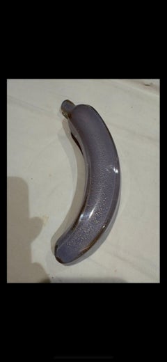 Bananenform aus Murano-Glas in Lavendelfarbe von Alfredo Barbini