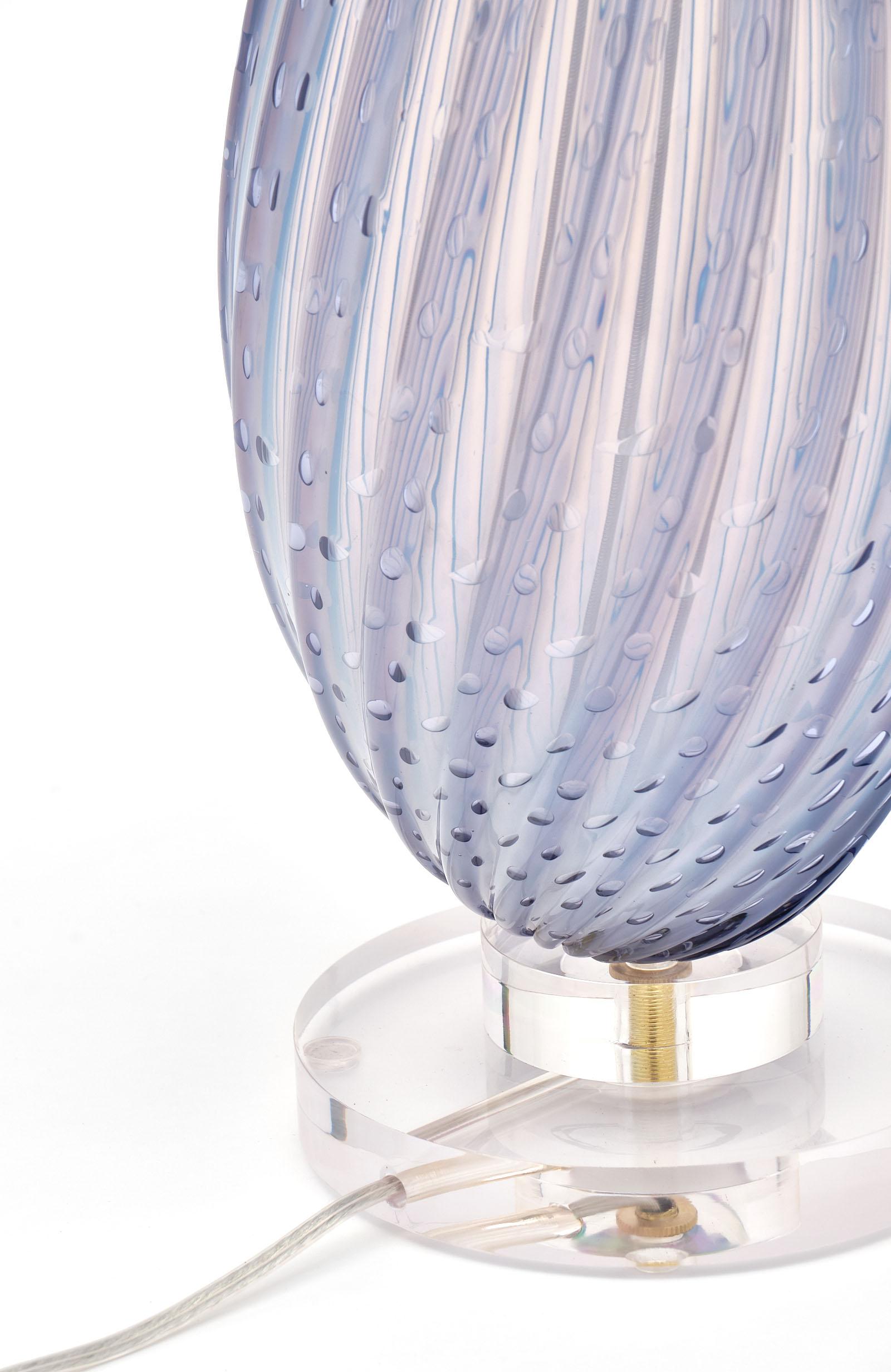 Lavender Murano Glass Table Lamp 2