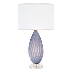 Lavender Murano Glass Table Lamp