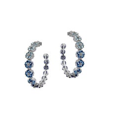 Amethyst Ombre Blossom Gentile Large Gemstone Hoops