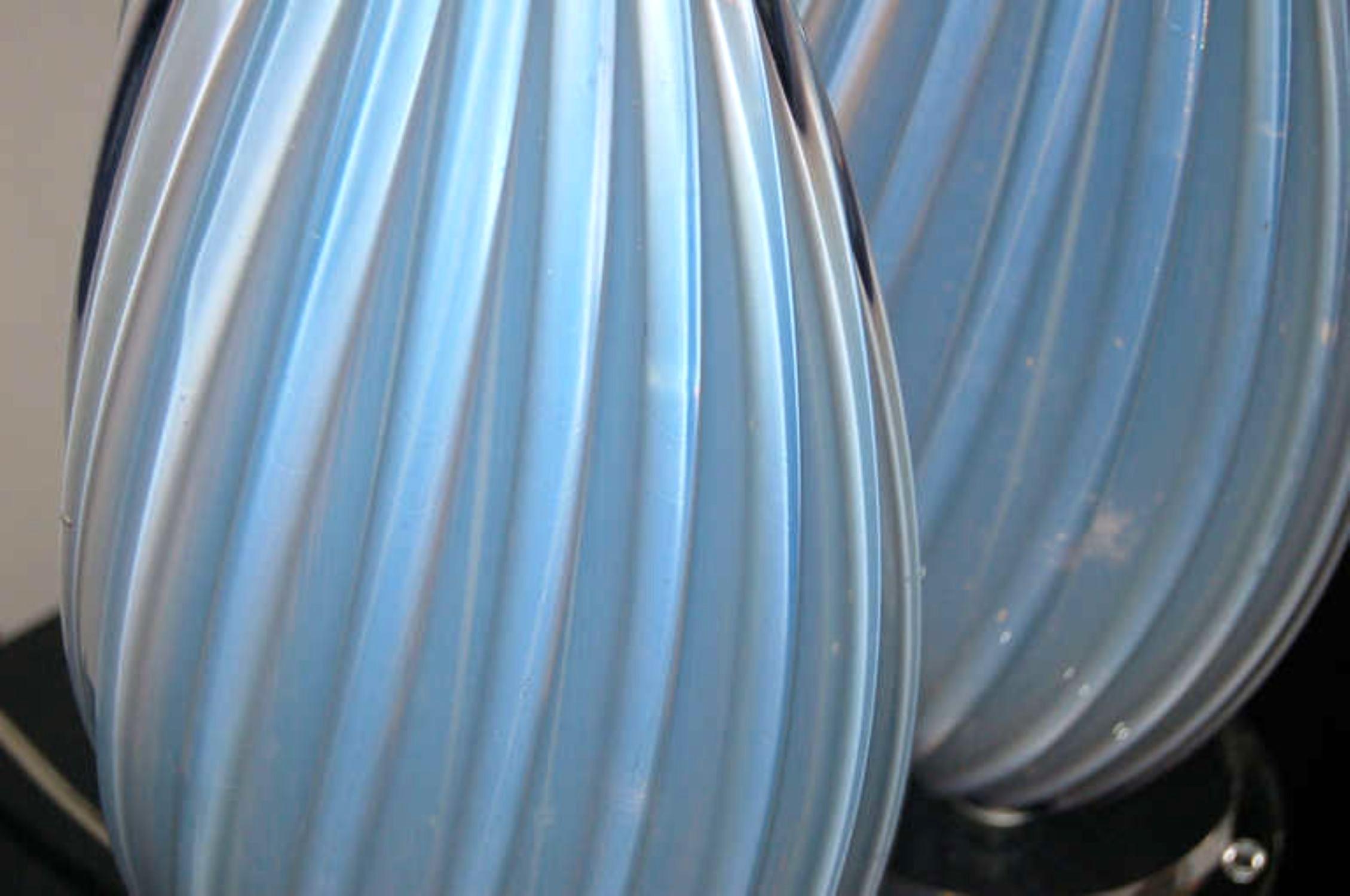 italien Lampes Murano Vintage Opaline Lavande par Seguso en vente