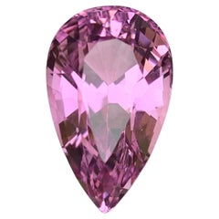 Lavender Pink Natural Kunzite 28 Carat Pear Cut Loose Gemstone for Pendant