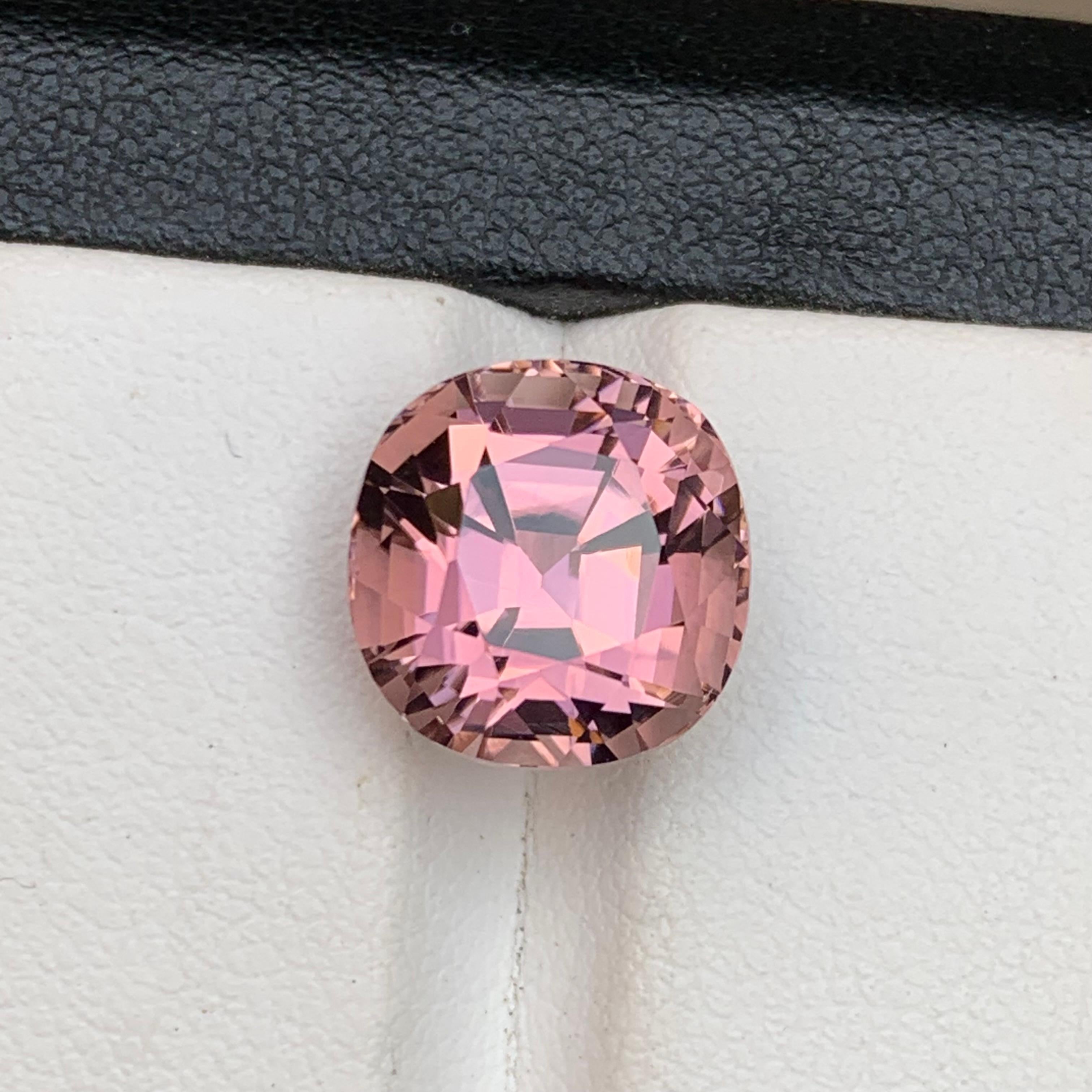 Lavender Pink Natural Tourmaline Ring, Pendant Loose Gemstone 7.85Ct Cushion Cut For Sale 9