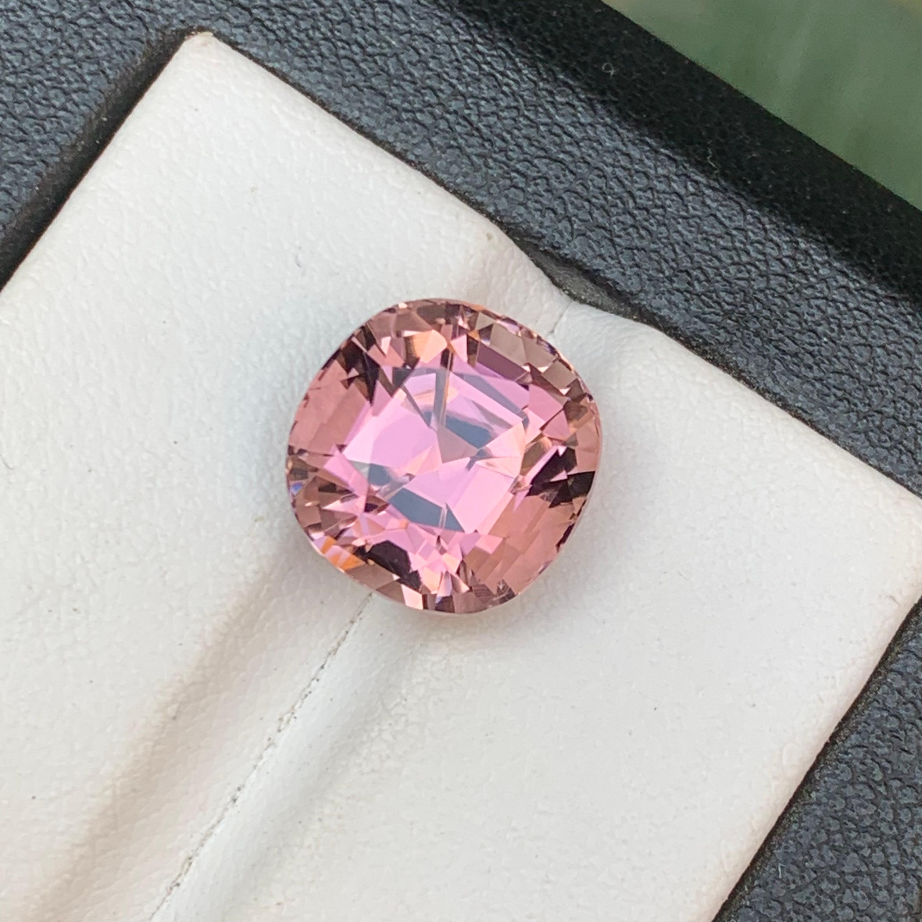 Lavender Pink Natural Tourmaline Ring, Pendant Loose Gemstone 7.85Ct Cushion Cut In New Condition For Sale In Peshawar, PK