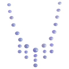 Lavender Purple Burmese Jade A-Jadeite Oval Cabochon Calibrated Jewelry Layout