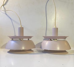 Lavender Purple Ceiling Lamps by Danish Vitrika, 1970s