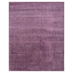  Lavendelfarbener Teppich von Rural Weavers, geknüpft, Wolle, Bambusseide, 240x300cm