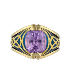 Lavender Sapphire Ring in Blue and Gold by Zoltan David