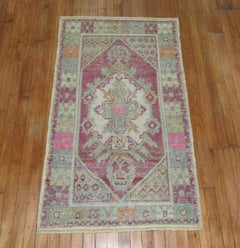 Zabihi Collection Lavender Set of 20th Century Turkish Scatter Size Rugs