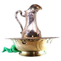 Lavender 
silver gum w/ raised acanthus leaves 
circular bases w/ friezes