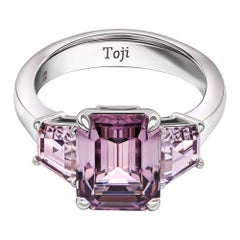 Lavender Spinels Ring, 18k White Gold & Lavender Spinels Ring
