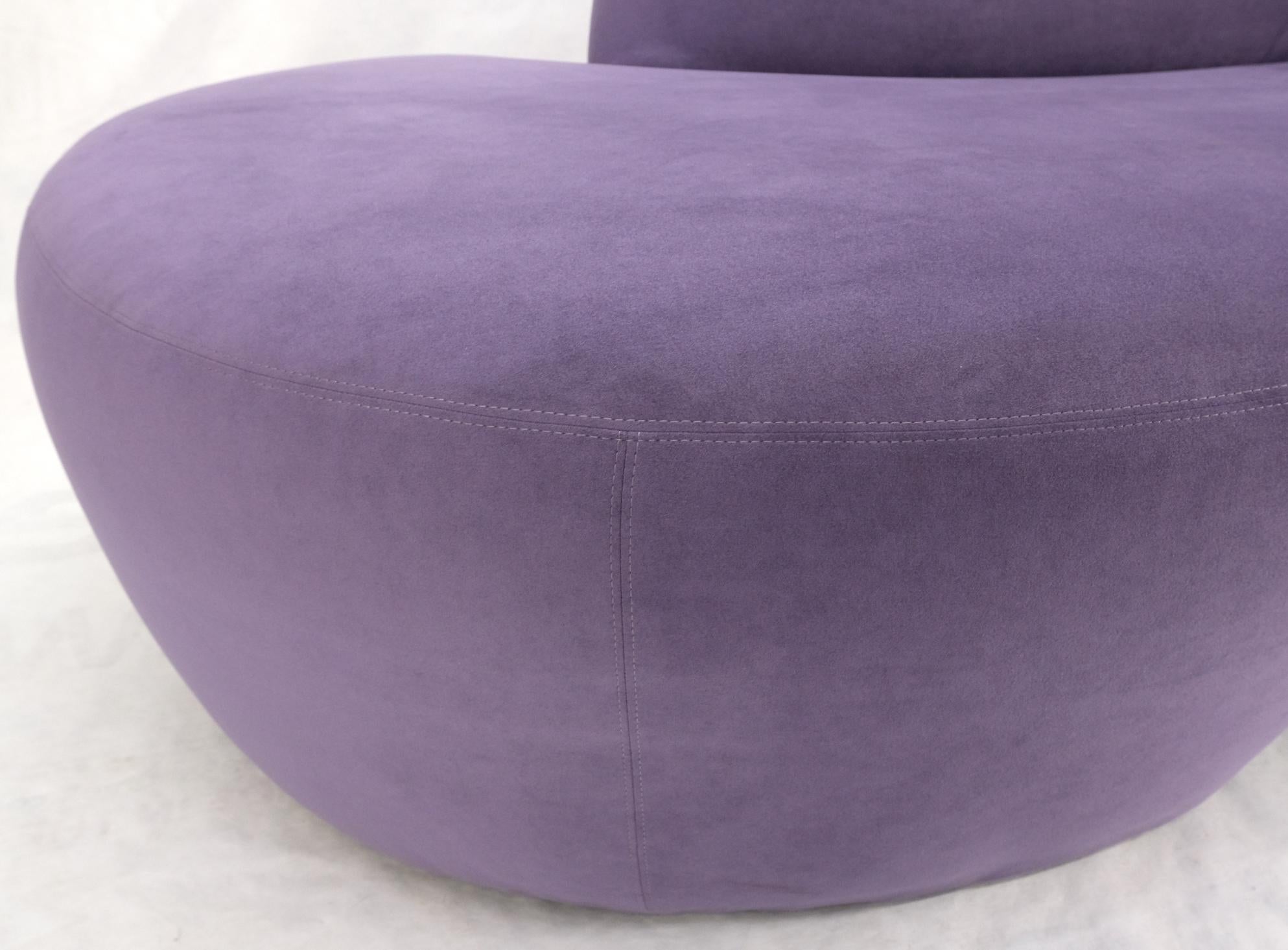 Upholstery Lavender Ultra Suede Cloud Sofa Chaise Lounge by Weiman  For Sale