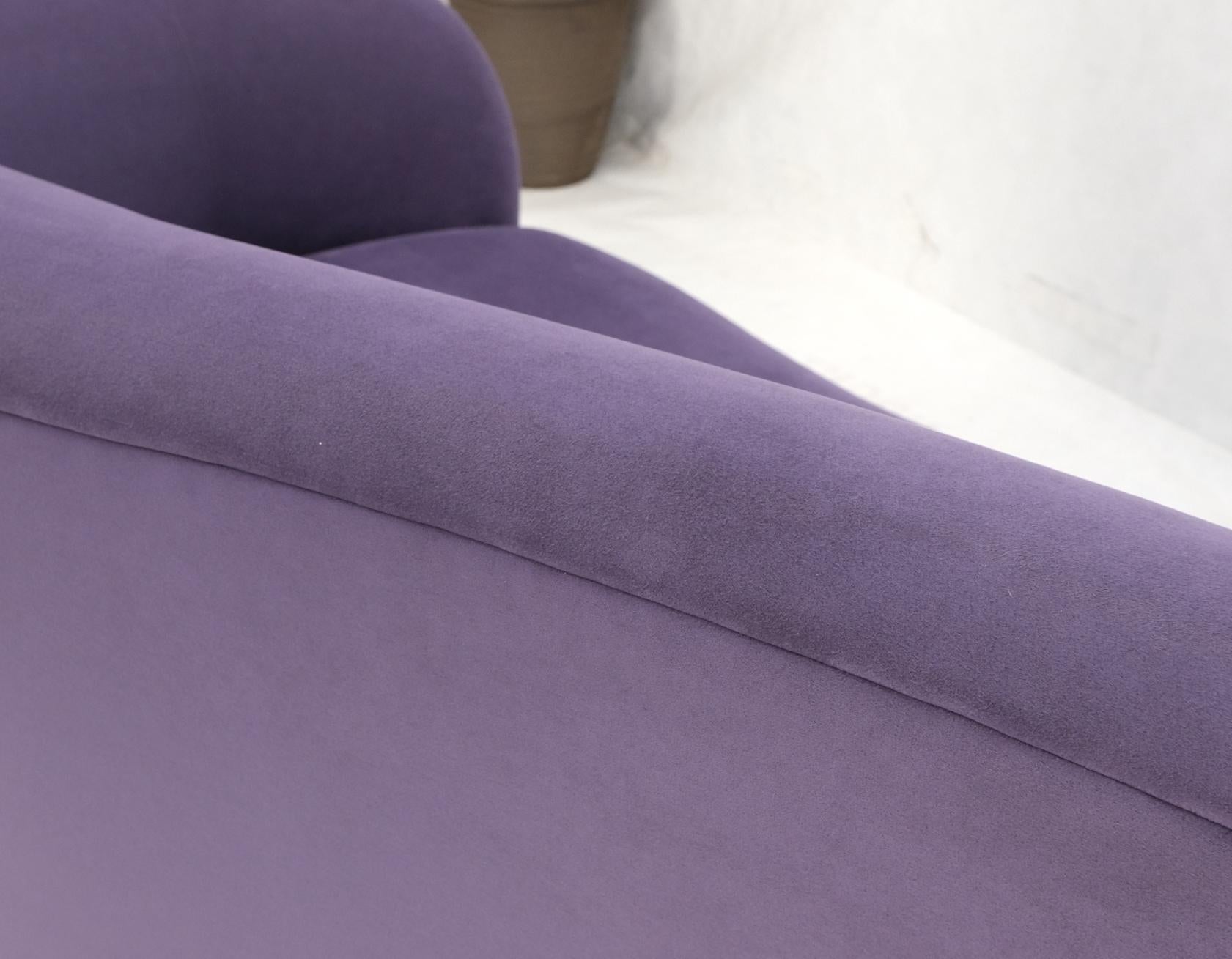 Lavender Ultra Suede Cloud Sofa Chaise Lounge by Weiman  For Sale 2